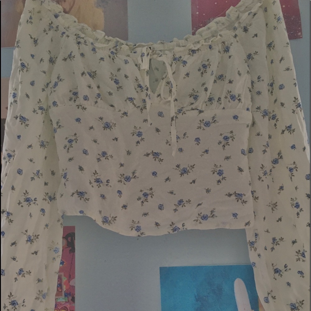 Floral white wild fable blouse